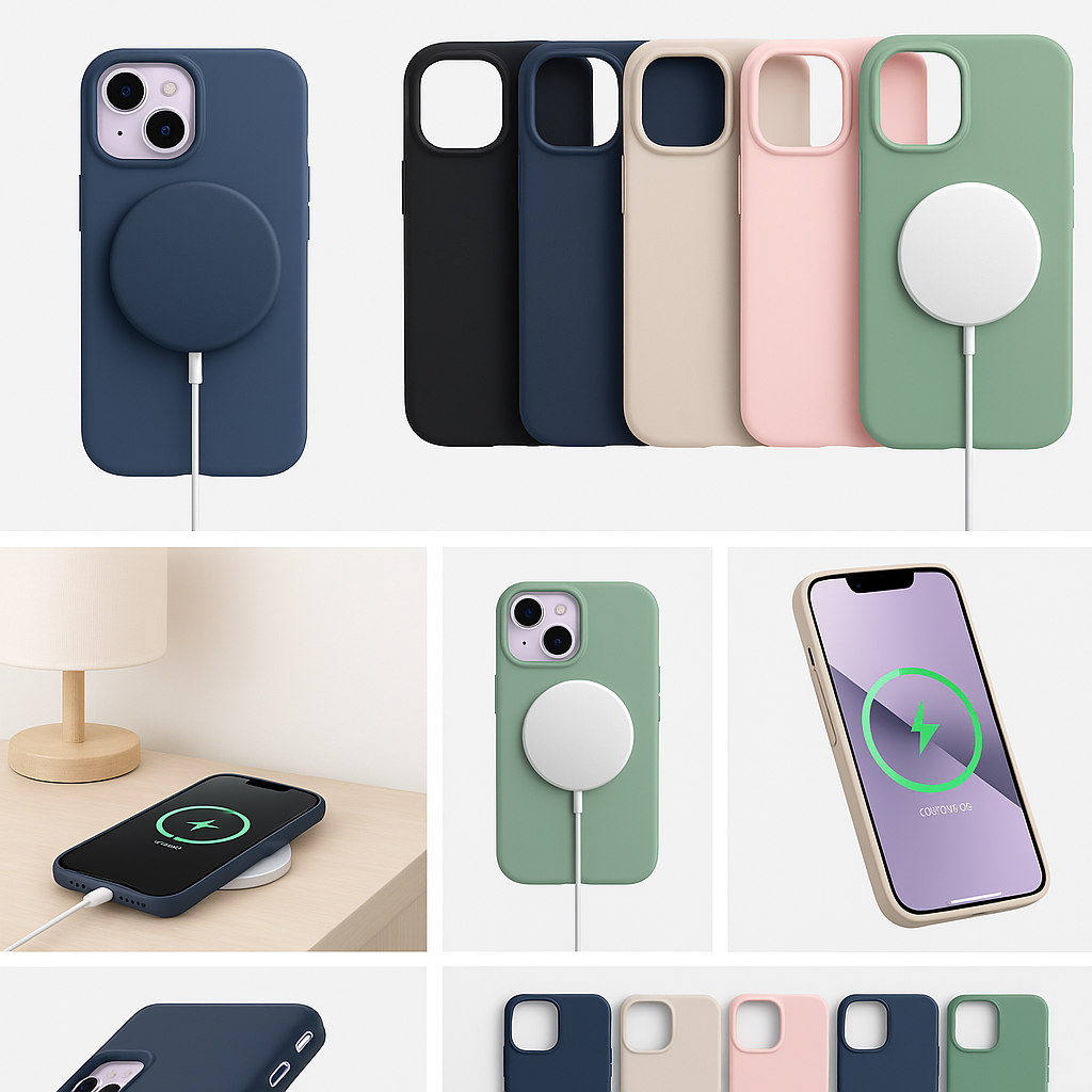 Pack Funda SiliconeCharge™ Soft-Touch + Cargador Inalámbrico 15W (Solo para iPhone)